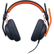 Zestaw słuchawkowy Logitech Zone Learn 981-001383 - USB-C, Niebiesko-Pomarańczowe