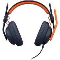 Zestaw słuchawkowy Logitech Zone Learn 981-001389 - Jack 3,5 mm, Niebiesko-Pomarańczowe