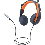 Zestaw słuchawkowy Logitech Zone Learn 981-001367 - USB-C, Niebiesko-Pomarańczowe
