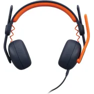 Zestaw słuchawkowy Logitech Zone Learn 981-001372 - Jack 3,5 mm, Niebiesko-Pomarańczowe