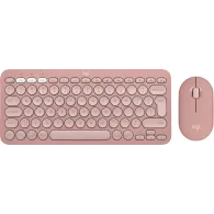 Zestaw bezprzewodowy klawiatury i myszy Logitech Pebble 2 Combo 920-012241 - Różowy