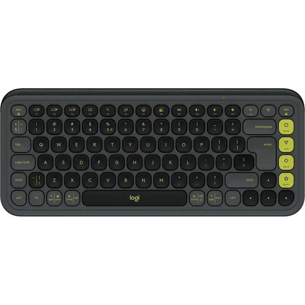 Klawiatura bezprzewodowa Logitech POP Icon Keys 920-013071 - Grafitowa i zielona