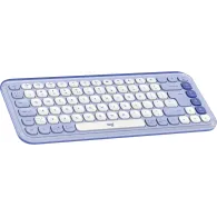 Klawiatura bezprzewodowa Logitech POP Icon Keys 920-013074 - Liliowa i biała