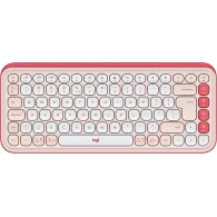Klawiatura bezprzewodowa Logitech POP Icon Keys 920-013073 - Różowa i biała