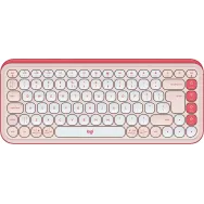 Klawiatura bezprzewodowa Logitech POP Icon Keys 920-013073 - Różowa i biała
