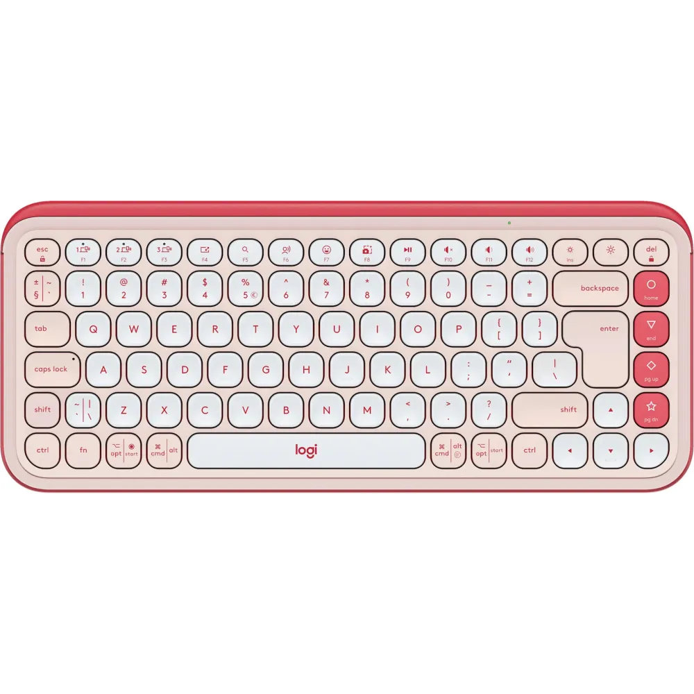 Klawiatura bezprzewodowa Logitech POP Icon Keys 920-013073 - Różowa i biała