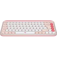 Klawiatura bezprzewodowa Logitech POP Icon Keys 920-013073 - Różowa i biała