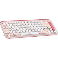 Klawiatura bezprzewodowa Logitech POP Icon Keys 920-013073 - Różowa i biała