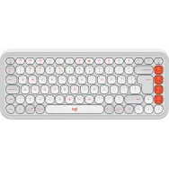 Klawiatura bezprzewodowa Logitech POP Icon Keys 920-013072 - Pomarańczowa i biała