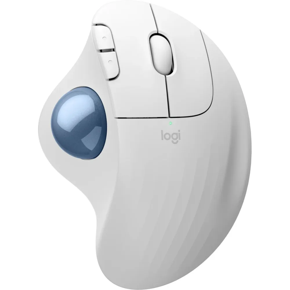 Trackball bezprzewodowy Logitech ERGO M575S 910-007030, Biała z niebieską kulą | Sklep ITnes.pl, IT for BUSINESS
