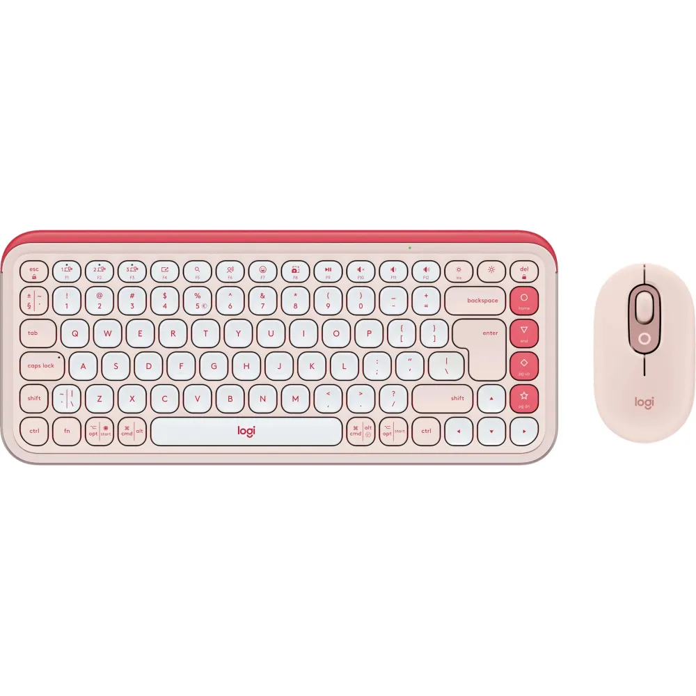 Zestaw bezprzewodowy klawiatury i myszy Logitech POP Icon Combo 920-013142, Różowy i biały | Sklep ITnes.pl, IT for BUSINESS