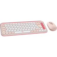 Zestaw bezprzewodowy klawiatury i myszy Logitech POP Icon Combo 920-013142, Różowy i biały | Sklep ITnes.pl, IT for BUSINESS