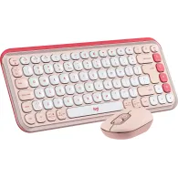 Zestaw bezprzewodowy klawiatury i myszy Logitech POP Icon Combo 920-013142, Różowy i biały | Sklep ITnes.pl, IT for BUSINESS
