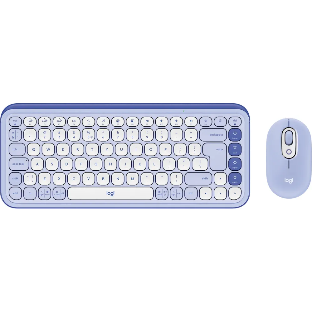 Zestaw bezprzewodowy klawiatury i myszy Logitech POP Icon Combo 920-013078, Liliowy i biały | Sklep ITnes.pl, IT for BUSINESS