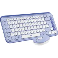 Zestaw bezprzewodowy klawiatury i myszy Logitech POP Icon Combo 920-013078, Liliowy i biały | Sklep ITnes.pl, IT for BUSINESS