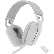 Słuchawki bezprzewodowe Logitech Zone Vibe Wireless 981-001171 - Teams, z odbiornikiem, Białe