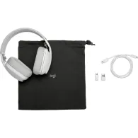 Słuchawki bezprzewodowe Logitech Zone Vibe Wireless 981-001171 - Teams, z odbiornikiem, Białe