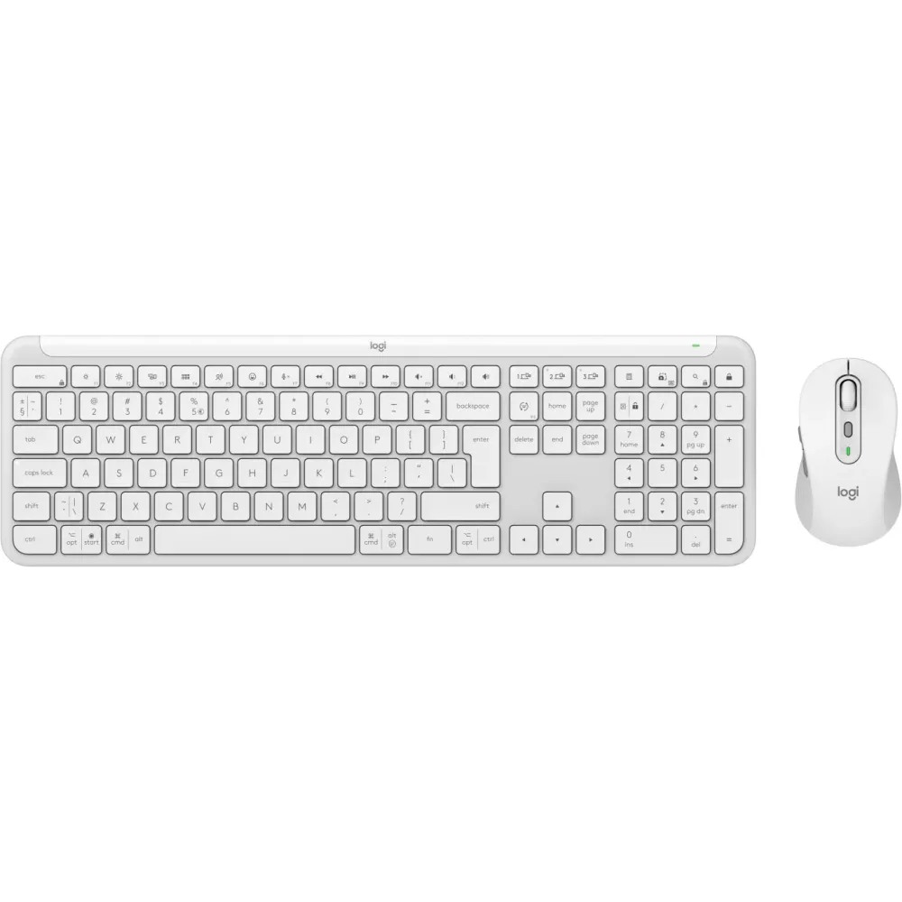 Zestaw bezprzewodowy klawiatury i myszy Logitech Signature Slim Combo MK950 920-012491 - Biały