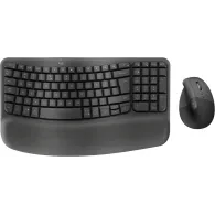 Zestaw bezprzewodowy klawiatury i myszy Logitech Wave Keys and Lift Combo 920-013635 - Grafitowy