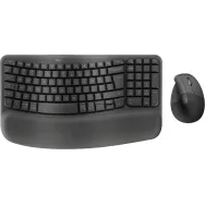 Zestaw bezprzewodowy klawiatury i myszy Logitech Wave Keys and Lift Combo 920-013635 - Grafitowy
