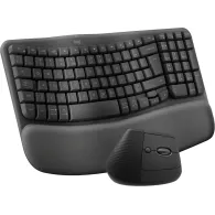 Zestaw bezprzewodowy klawiatury i myszy Logitech Wave Keys and Lift Combo 920-013635 - Grafitowy