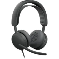 Słuchawki przewodowe nauszne Logitech Zone Wired 2 for Business 981-001618 - UC, Grafitowe