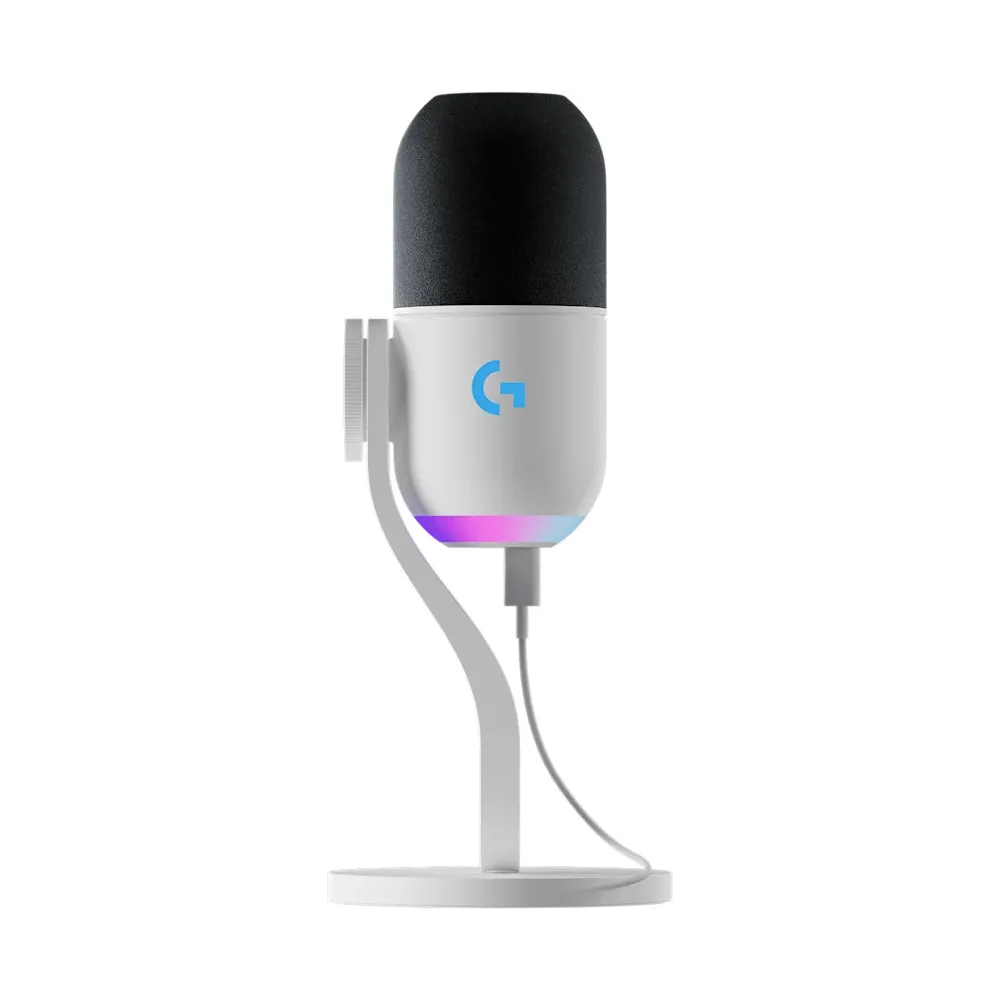 Mikrofon Logitech Yeti GX 988-000576 - USB, LIGHTSYNC RGB, Biały