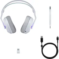 Słuchawki bezprzewodowe nauszne Logitech G522 LIGHTSPEED 981-001550 - LIGHTSYNC RGB, Białe