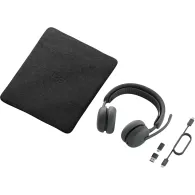 Słuchawki nauszne Logitech  Zone Wireless 2 ES for Business 981-001493 - Teams, z odbiornikiem, Grafitowe