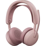 Słuchawki nauszne Logitech Zone Wireless 2 ES for Business 981-001521 - Teams, z odbiornikiem, Różowe