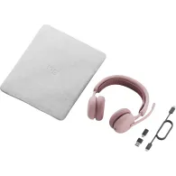Słuchawki nauszne Logitech Zone Wireless 2 ES for Business 981-001521 - Teams, z odbiornikiem, Różowe