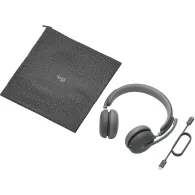 Słuchawki bezprzewodowe nauszne Logitech Zone Wireless 2 981-001436 - Teams, Bluetooth, Grafitowe