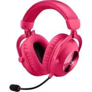 Słuchawki bezprzewodowe nauszne Logitech PRO X 2 LIGHTSPEED 981-001275 - Amarantowe