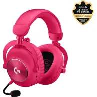 Słuchawki bezprzewodowe nauszne Logitech PRO X 2 LIGHTSPEED 981-001275 - Amarantowe