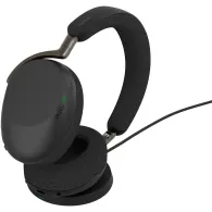 Słuchawki bezprzewodowe nauszne Jabra Evolve3 85 38599-989-989 - UC, USB-A, Odbiornik, Podstawka ładująca, Czarne