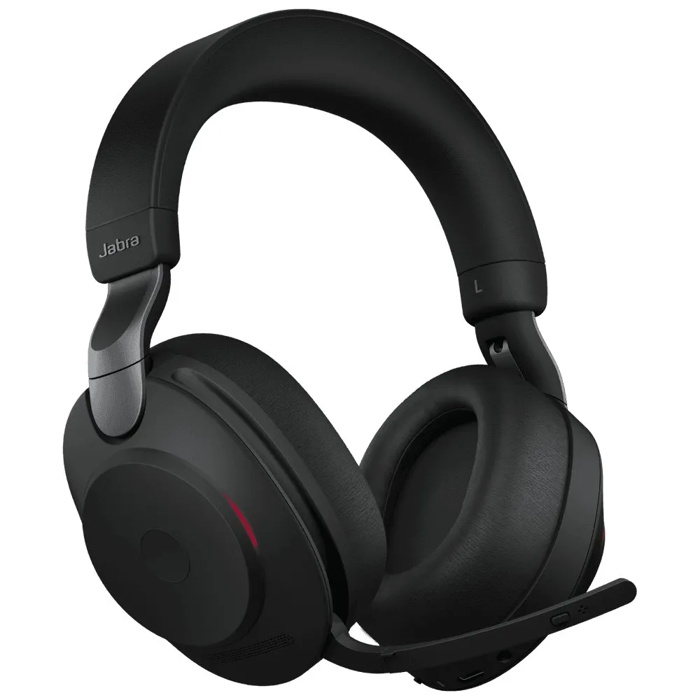 Słuchawki bezprzewodowe nauszne Jabra Evolve2 85 28599-989-989 - Link 390a, UC, Podstawka ładująca, Czarne