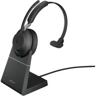 Słuchawki bezprzewodowe nauszne Jabra Evolve 2 65 26599-889-989 - Link390a, UC, Mono, Stojak, Czarne