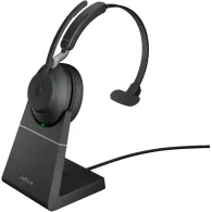 Słuchawki bezprzewodowe nauszne Jabra Evolve 2 65 26599-889-889 - Link390c, UC, Mono, Stojak, Czarne