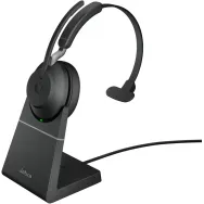 Słuchawki bezprzewodowe nauszne Jabra Evolve 2 65 26599-889-889 - Link390c, UC, Mono, Stojak, Czarne