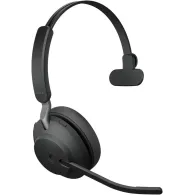 Słuchawki bezprzewodowe nauszne Jabra Evolve2 65 26599-899-889 - Link 390c, Teams, Mono, Stojak, Czarne