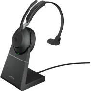 Słuchawki bezprzewodowe nauszne Jabra Evolve2 65 26599-899-889 - Link 390c, Teams, Mono, Stojak, Czarne