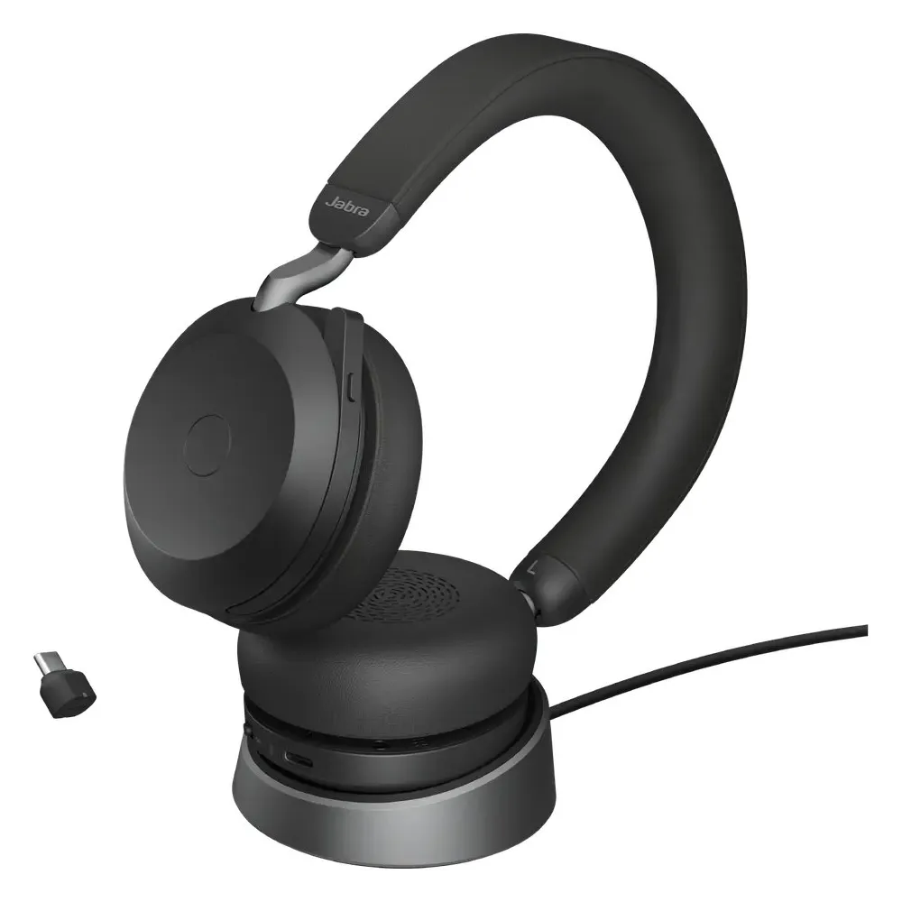 Zestaw słuchawkowy Jabra Evolve2 75 Link380c UC Stereo Stand - Czarny, Szary - 27599-989-889 | Sklep ITnes.pl - IT for BUSINESS