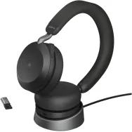 Słuchawki bezprzewodowe nauszne Jabra Słuchawki Evolve2 75 Link380a MS Stereo Stand 27599-999-989 - Czarne | Sklep ITnes.pl - IT