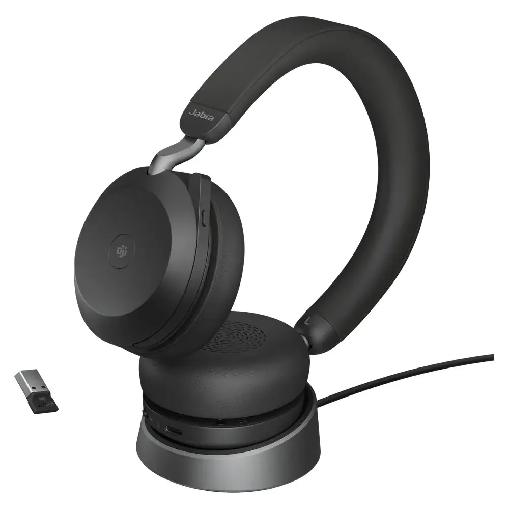 Słuchawki bezprzewodowe nauszne Jabra Słuchawki Evolve2 75 Link380a MS Stereo Stand 27599-999-989 - Czarne | Sklep ITnes.pl - IT