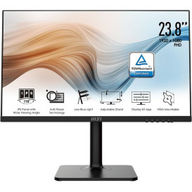 Monitor MSI MODERN MD241P - 23,8"/1920x1080 (Full HD)/75Hz/IPS/FreeSync/5 ms/pivot/USB-C/Czarny