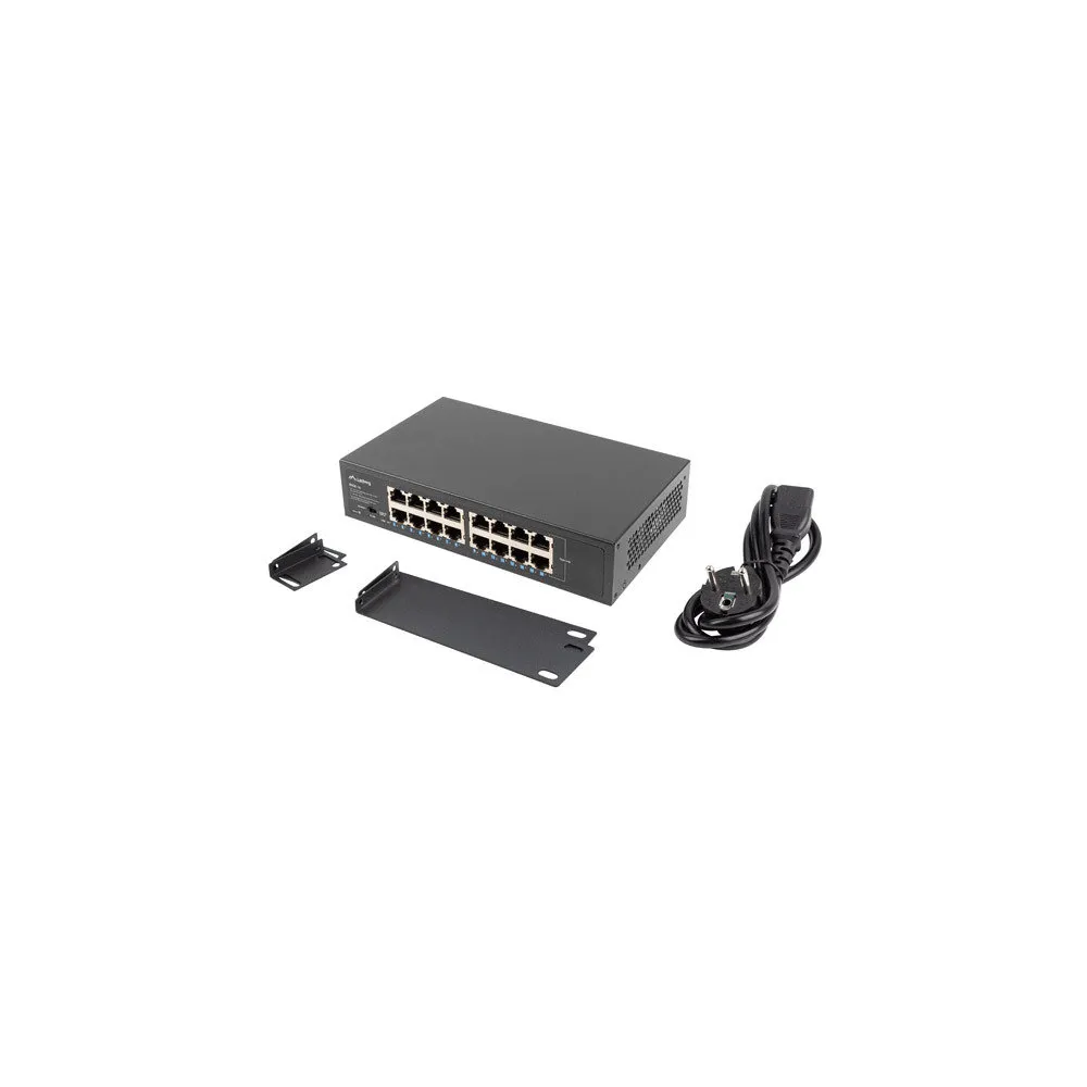 Switch niezarządzalny Lanberg RSGE-16 - 16x 1Gb Gigabit, Rack 10"/19"