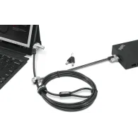 Linka zabezpieczająca Lenovo NanoSaver Twin Head Cable Lock 4XE1B81916 - Cleat/NanoSaver Lock Slot, 1,8 m, Czarna