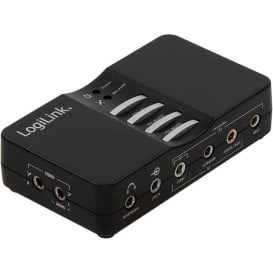 Karta dźwiękowa zewnętrzna LogiLink USB Sound Box 7.1 UA0099 - 8 x Mini Jack 3.5mm, Czarna