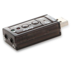Karta dźwiękowa zewnętrzna Savio AK-01 - 1 x USB, 1 x Mini Jack 3.5 mm, Virtual 7.1, Czarny