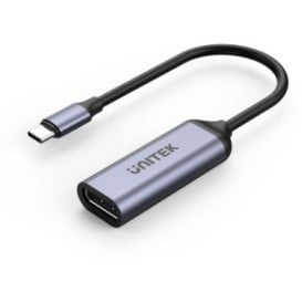 Adapter Unitek USB-C / DisplayPort V1415A - Czarny, Kolor srebrny